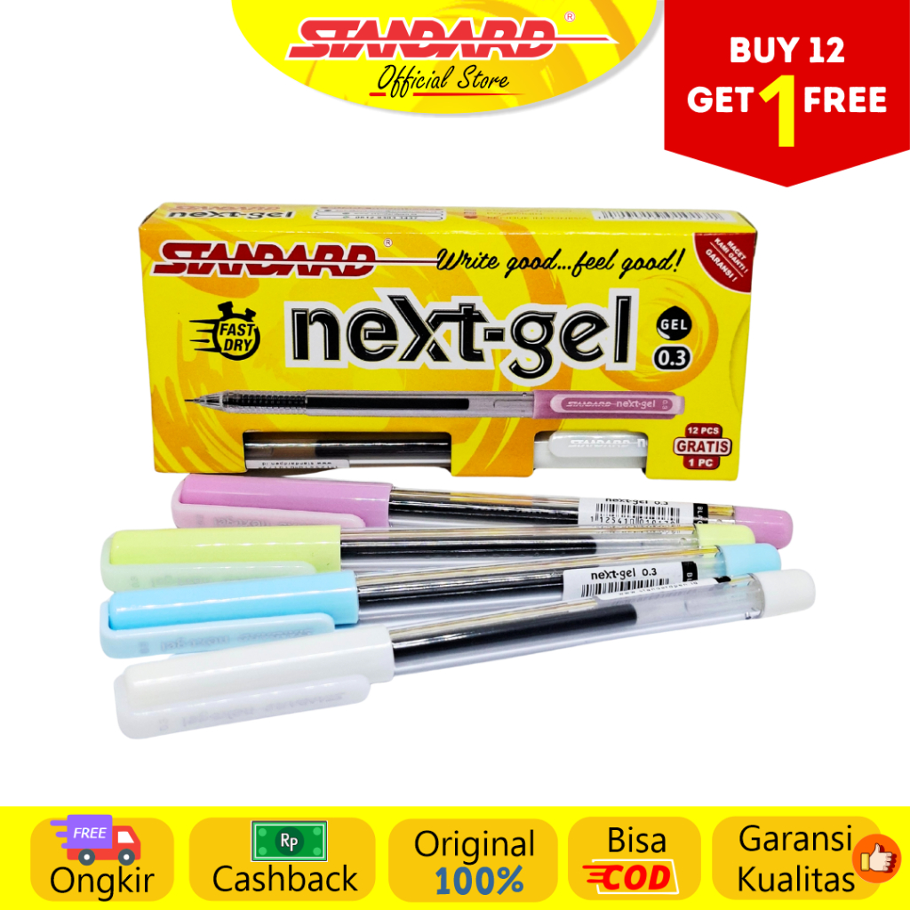 Standard - Pulpen Next Gel 0.3 ( Alat Tulis / Pen / Ballpoint / Pena )