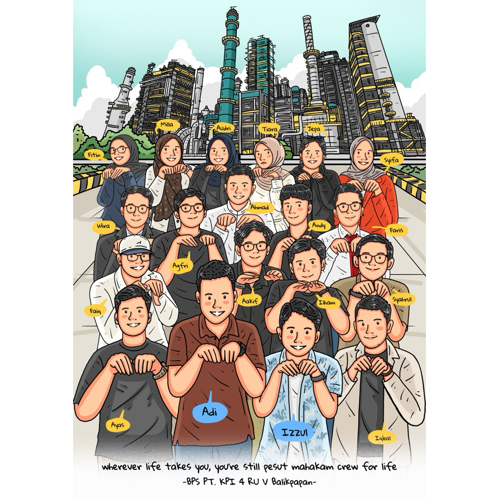 Jasa Custom Ilustrasi Digital (Model Full Bacground sama dengan 1 wajah)
