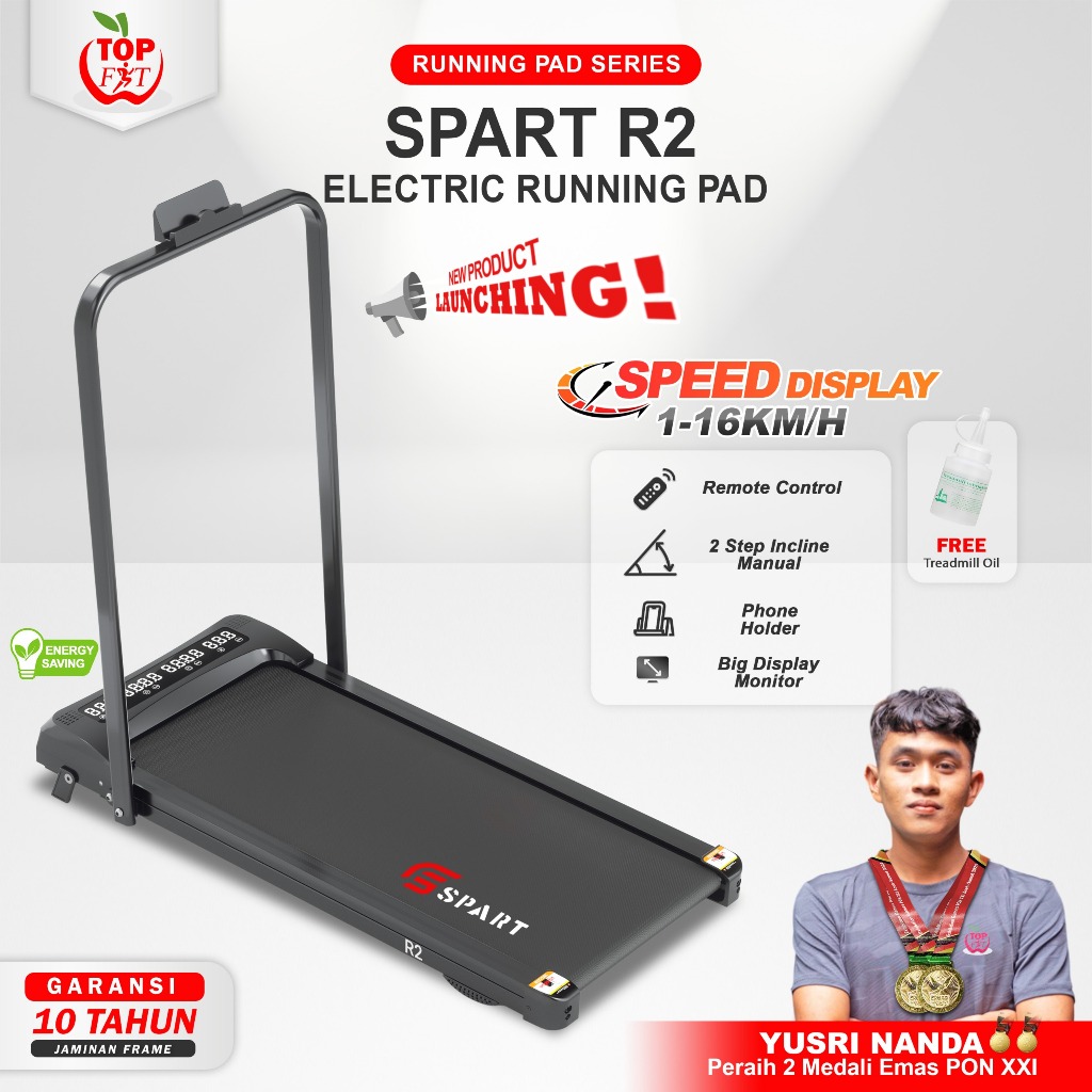 Spart R1 R2 Treadmill Elektrik Treadmill Portable Walking Pad Running Pad Alat Olahraga