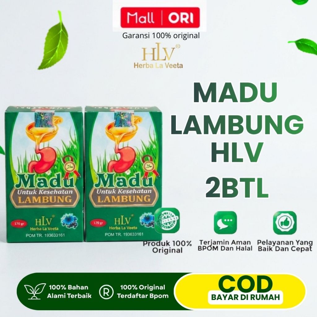 Madu lambung Hlv Bundling 2 botol lebih hemat- efektif atasi asam lambung size 340grm