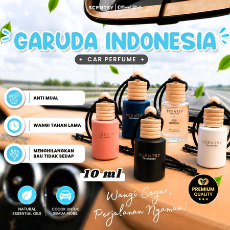 SCENTSY Parfum Mobil GARUDA IDN Pengharum Anti Mual 10ml Pewangi Ruangan Kantor Toilet Kamar tidur Lemari Inspired by Fragrance Aroma Terapi Mewah Parfum Gantung Capit Jepit AC Aksesoris Mobil