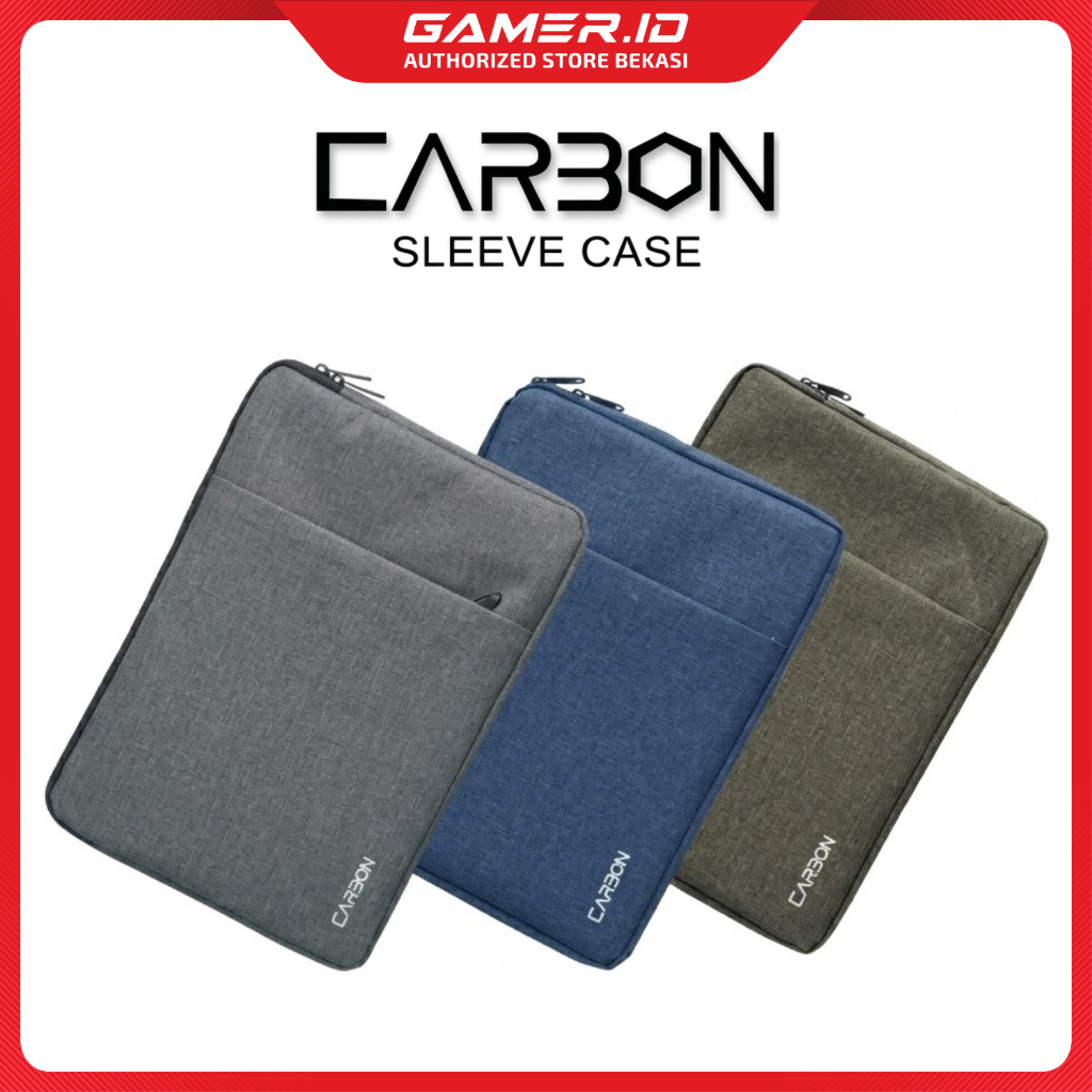 CARBON Sleeve Case Tas Laptop Softcase Waterproof 13-14 / 15-16 Inch