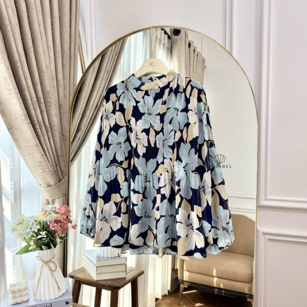 BF Label - DIANA BLOUSE | Pleated Shirt Atasan Plisket Baju Wanita Motif Premium