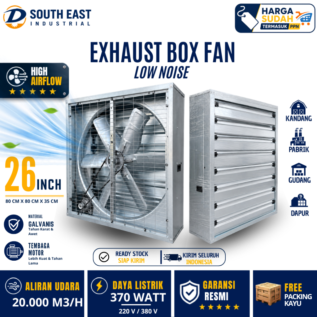 Jual Exhaust Fan Box 26 Inch Blower Industrial | Dapur MBG | Gudang ...