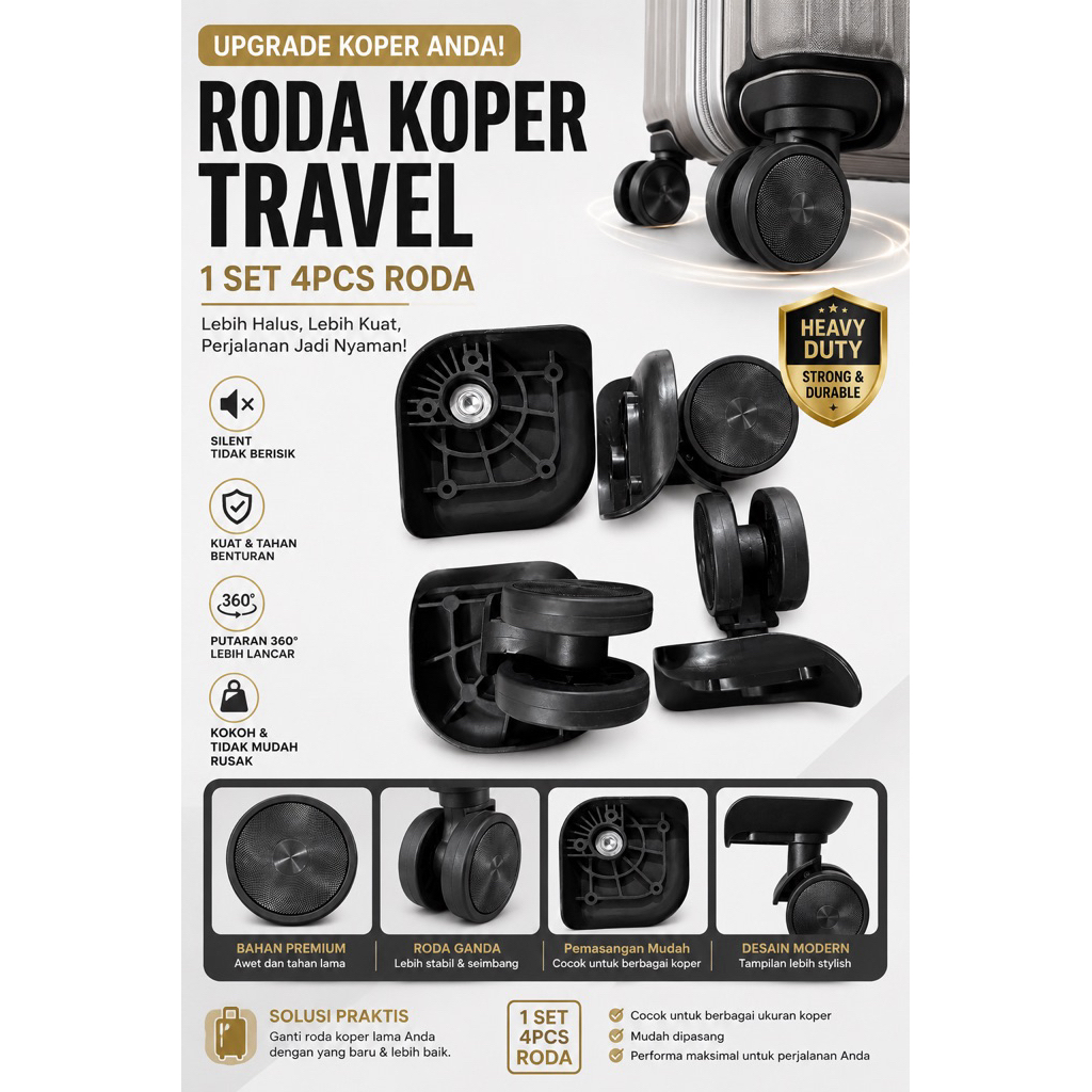 Jual RODA KOPER FIBER DOUBLE WHEEL OREO 1SET 4PCS RODA DIAMETER 5,5CM ...