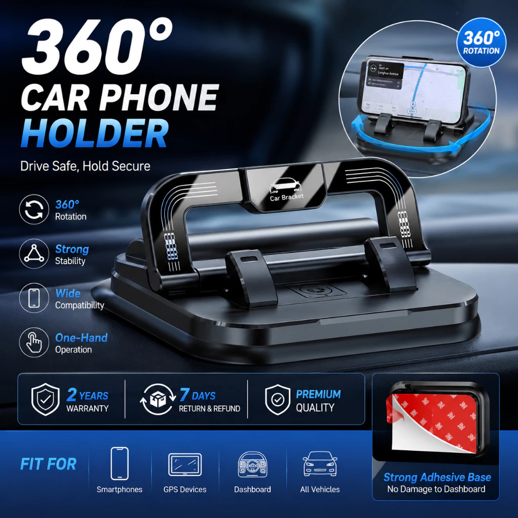 Foldable Car Phone Holder