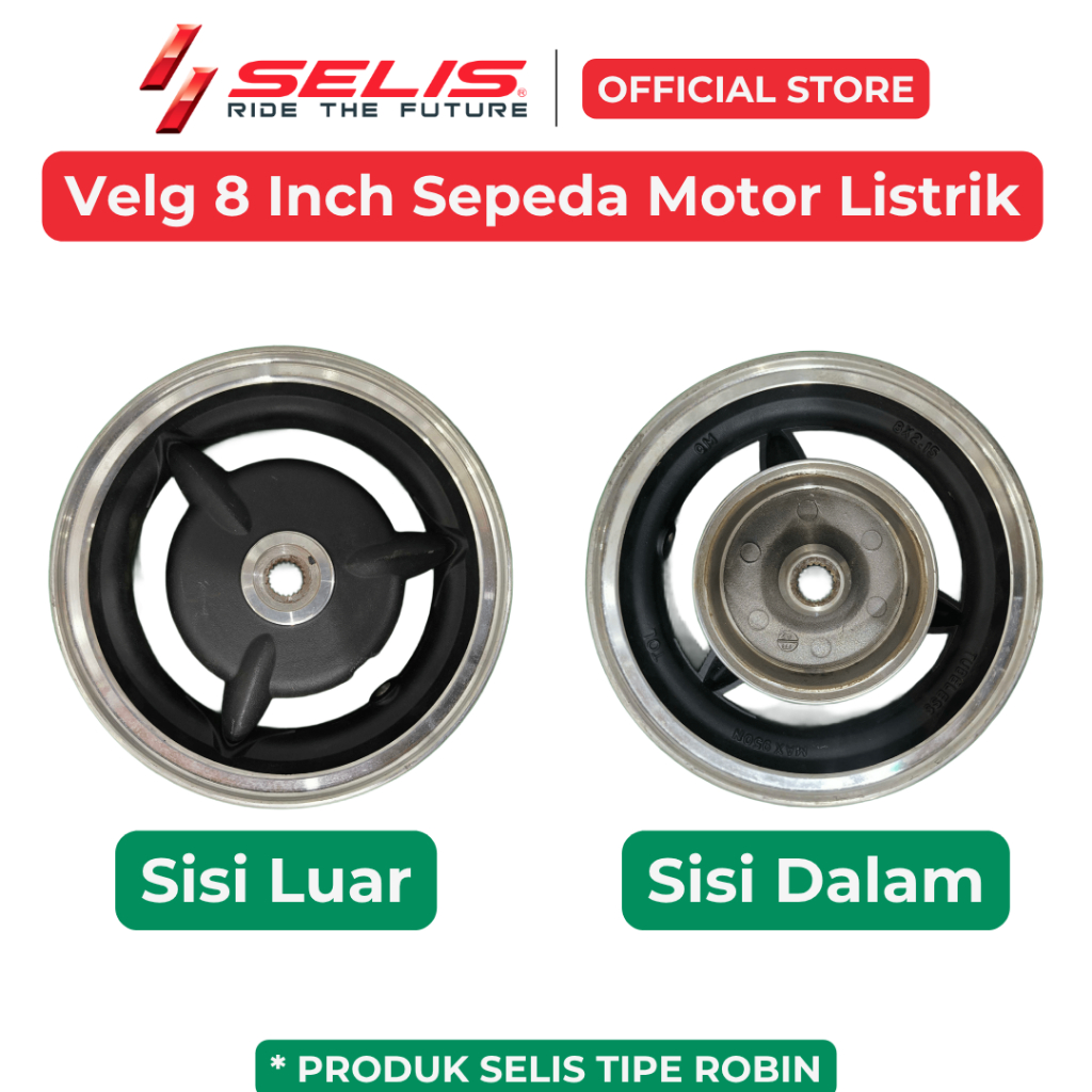 SELIS - Velg 8 Inch Sepeda Motor listrik Universal | New Robin