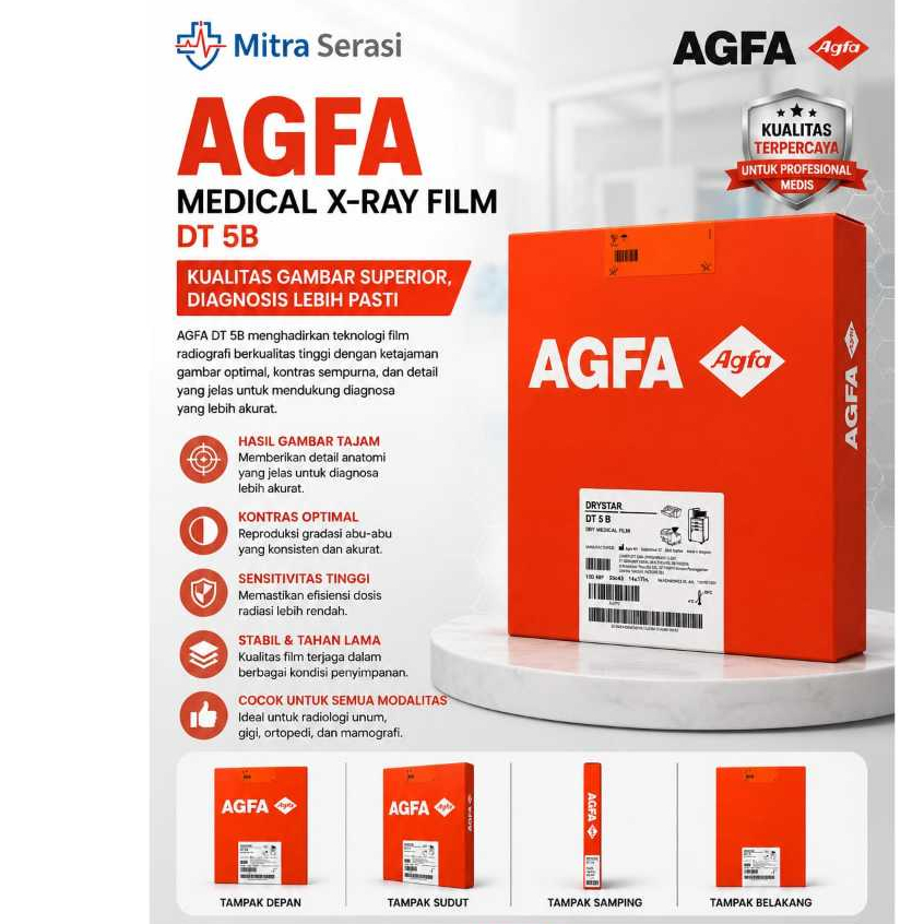 Jual FILM AGFA DT5B 14x17 (35x43) - FILM CR-DR RONTGEN RADIOLOGI ...