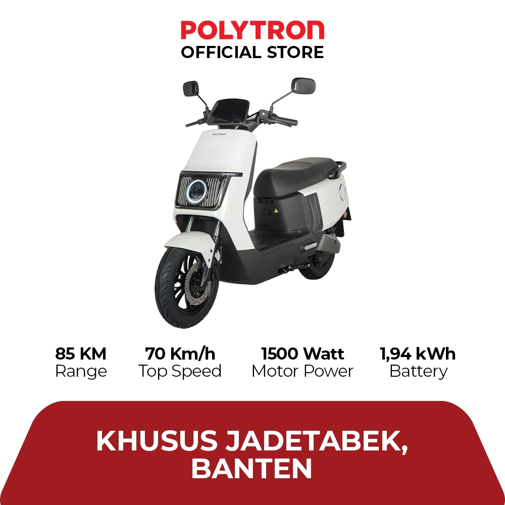 SUBSIDI POLYTRON Fox 200 Electric Sepeda Motor Listrik - Milky White - FLASH SALE