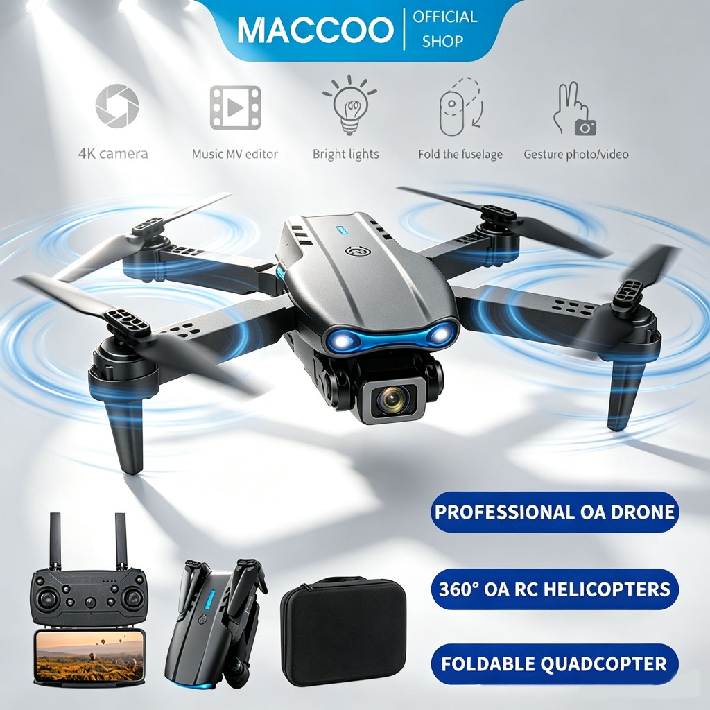 Jual MACCOO E99 PRO Drone , Bisa COD/Kit Baterai/FPV WIFI/Pesawat Lipat ...