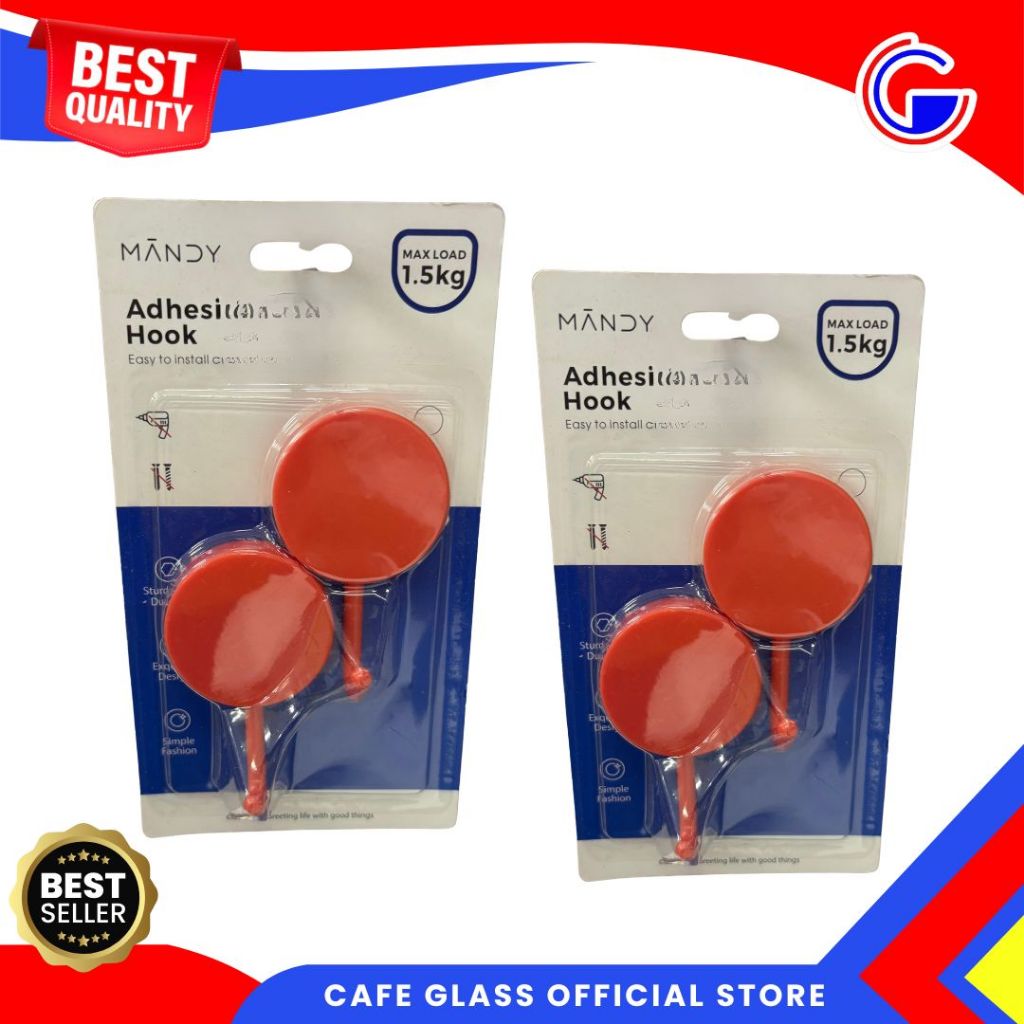 Gantungan Baju Warna-Gantungan Baju  Isi 2-Plastic Hook 160-Gantungan Tempel Dinding