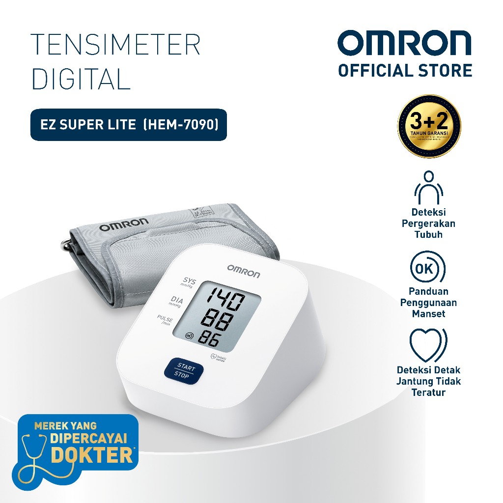 [NEW] Omron Tensimeter Digital EZ Super Lite HEM-7090 Automatic Blood Pressure Monitor Alat Tekanan Darah