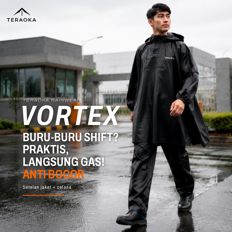 Jas Hujan Ponco TERAOKA Vortex Side Zipper Waterproof Jumbo foto 1