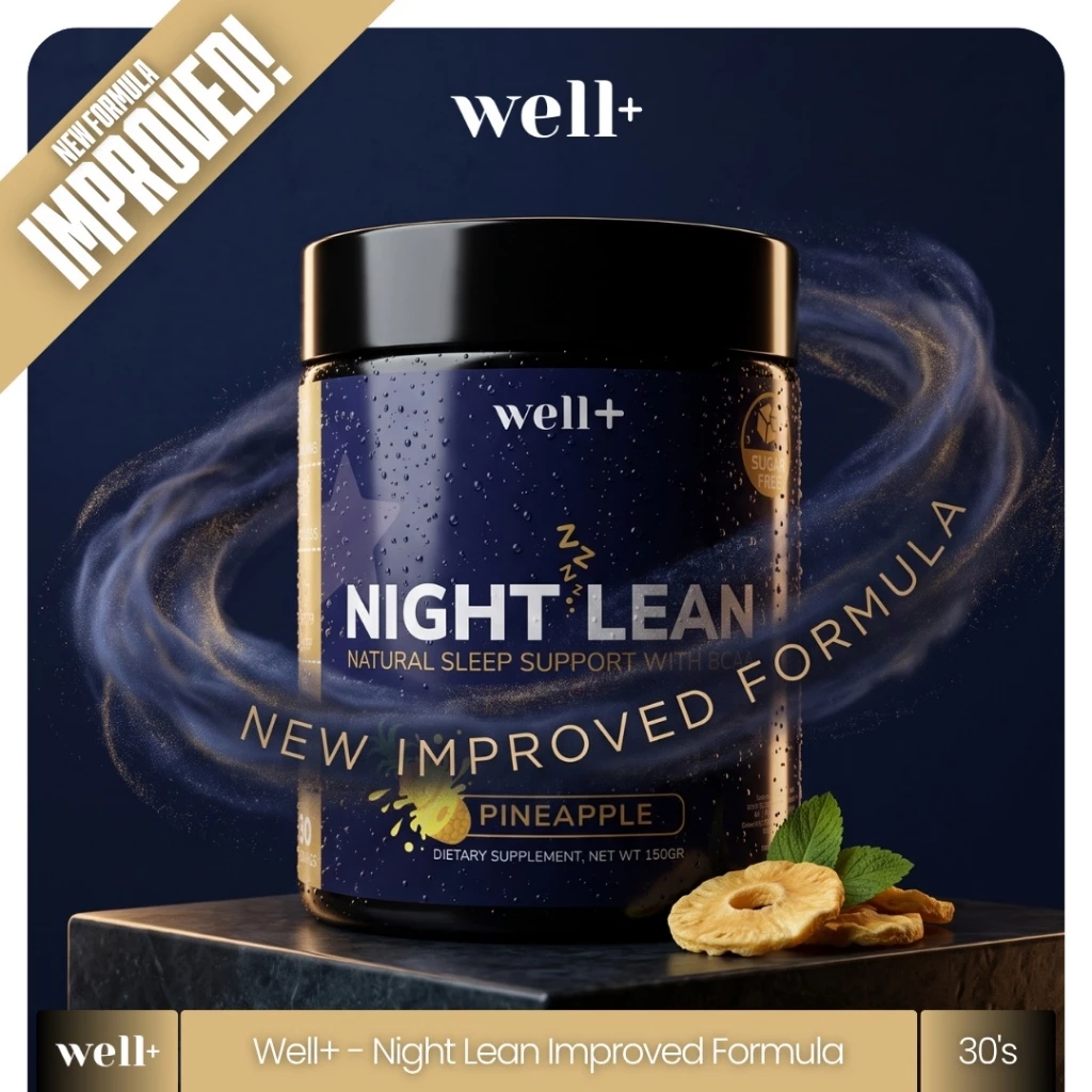 Well+ Night Lean Fat Burner Sleep Support 120 Gram 30 Serving Fat Burner - foto 1
