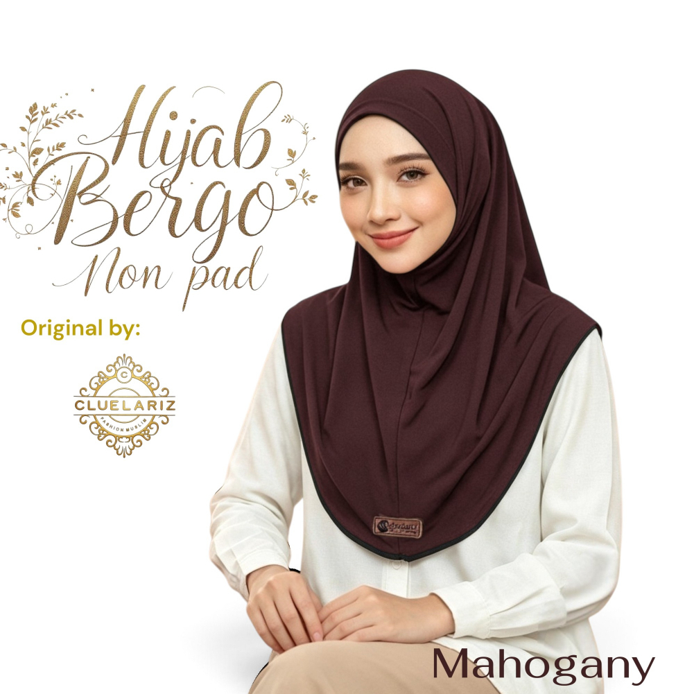 Hijab Bergo Instan Jersey Premium Dewasa Menutup Dada Non Pad Adem Nyaman Anti Gerah Stretch