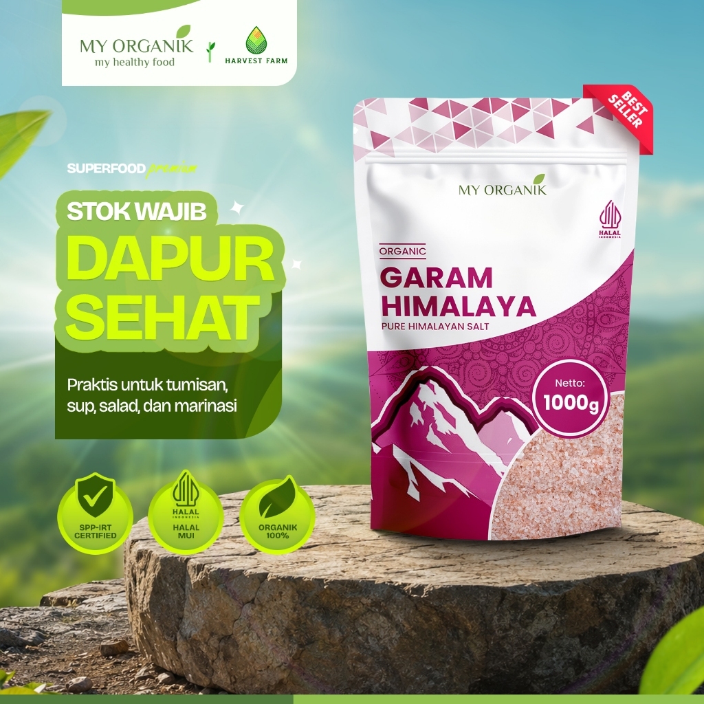My Organik Garam Himalaya 1 Kg Pink Himalayan Salt Original Premium