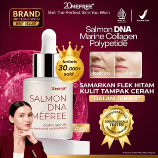Salmon DNA Mefree Serum Anti Aging | 20Mefree Samarkan Flek Hitam Kerutan Halus Cegah Tanda Penuaan