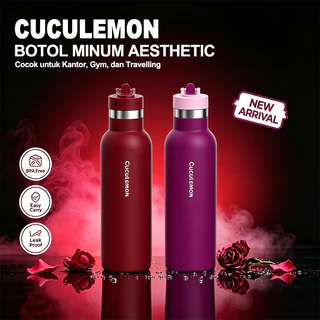 CucuLemon Termos Stainless Steel Tumbler Tahan Panas Dingin Botol Minum 1 Liter Air Bottles