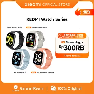 Xiaomi REDMI Watch Series | REDMI Watch 5 Active & 6 Active | REDMI Watch 6 Lite | REDMI Watch 6 | Layar AMOLED HD 1 | Panggilan Bluetooth & Always-on Display (AOD) | Desain ultra-tipis 9,9 mm | Baterai tahan lama | Smartwatch [Xiaomi Official Store]
