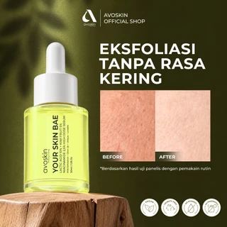 AVOSKIN - Your Skin Bae Lactic Acid Serum 30ml | 10% Lactic Acid, 5% Kiwi Fruit, 2.5% Niacinamide | Exfoliate + Brighten | Untuk yang Ingin Eksfoliasi dengan Fokus Glow | Niacinamide Support | Refined Texture & Healthy-Looking Radiance