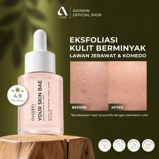 AVOSKIN - Your Skin Bae Salicylic Acid Serum 30ml | 2% Salicylic Acid + Zinc | Targeted BHA Pore Care | Untuk Komedo & Excess Sebum | Zinc Oil-Control Support | Clarifying Treatment
