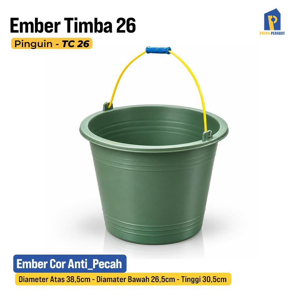 Jual Ember Plastik Hijau 25 Liter Ember Cor Proyek Cor -26 Pinguin ...