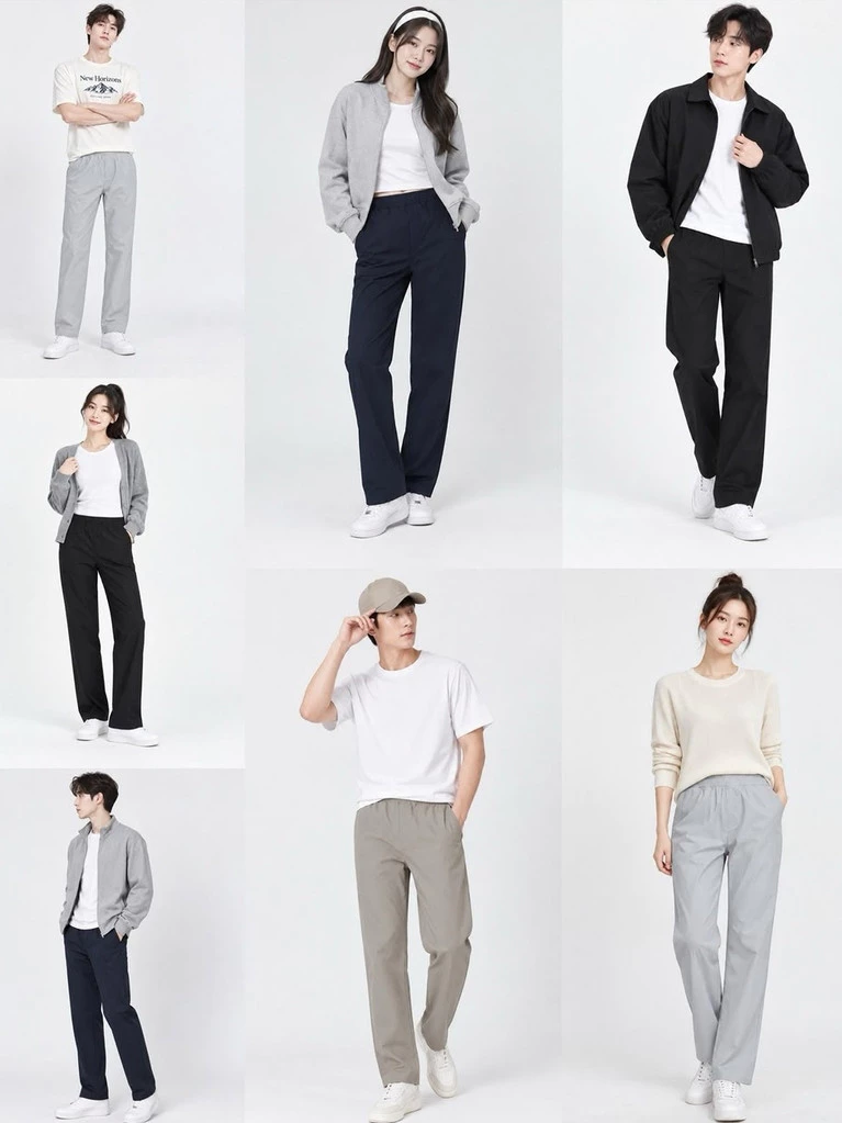 Celana Panjang Pria Wanita PLH Alaska Elastic Straight-Leg Unisex Trousers - 3346