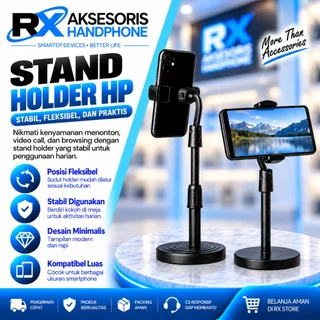 Stand Holder Meja HP HD-25 – Dudukan Handphone Lipat Adjustable untuk Meja
