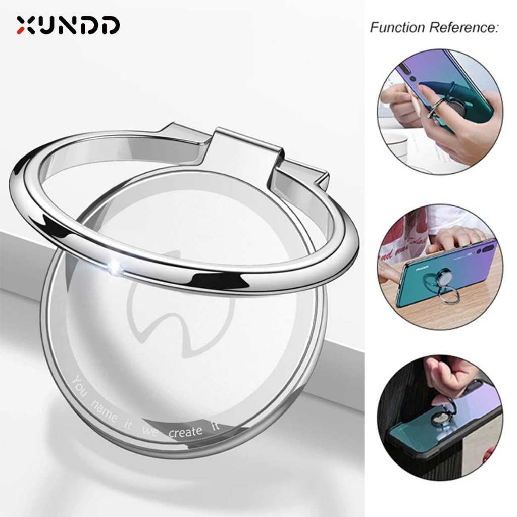 XUNDD Ring Holder HP Stand 360 Derajat Universal / Metal Ring Cicin Handphone Stand Finger / Tipis Phone Stand Holder /  Invisible Ring Stand Ring Bracket / mobil Magnetik