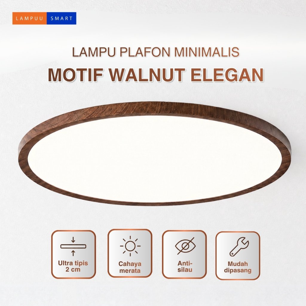Jual LAMPUU SMART Lampu Plafon LED Bulat Minimalis Modern Elegan Ring ...