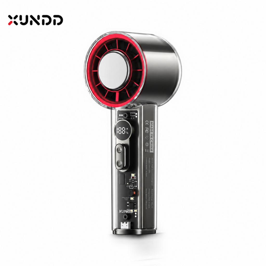 XUNDD Kipas Angin 1600mAh Portable Mini Hanging Bladeless Smart Lazy Neck Fan Hanging /  Dilipat Fan 3-Speed TYPE C USB / Kipas Angin Gantung Leher DQ209