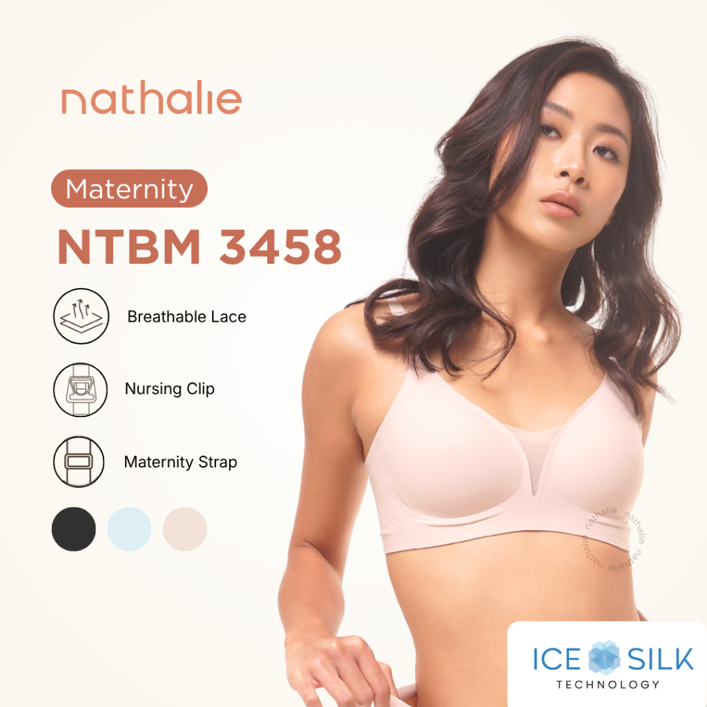 Nathalie Bra Menyusui Ice Silk Maternity Lace Bra 1 pcs NTBM 3458