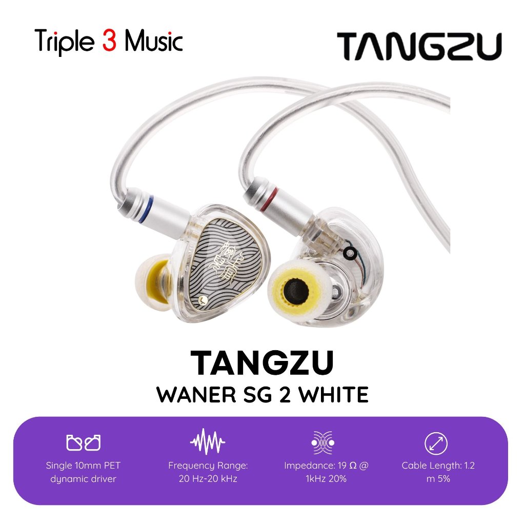 Jual Tangzu Waner 2 / Waner S.G 2 White Putih In Ear Monitor IEM ...