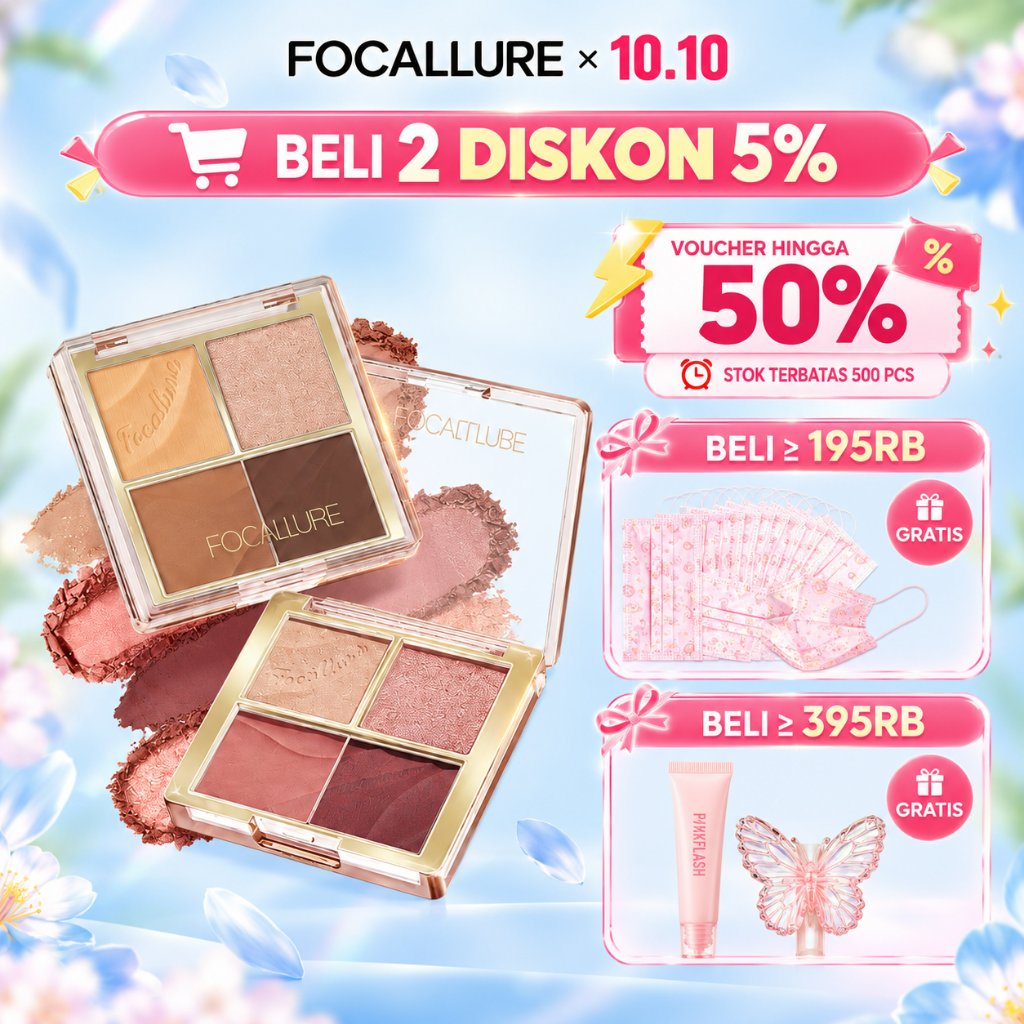 FOCALLURE #AmberGold Multi-Use Eyeshadow Palette One-For-All Powder Waterproof Lasting Eyeshadow Highlighter & Contour Palette