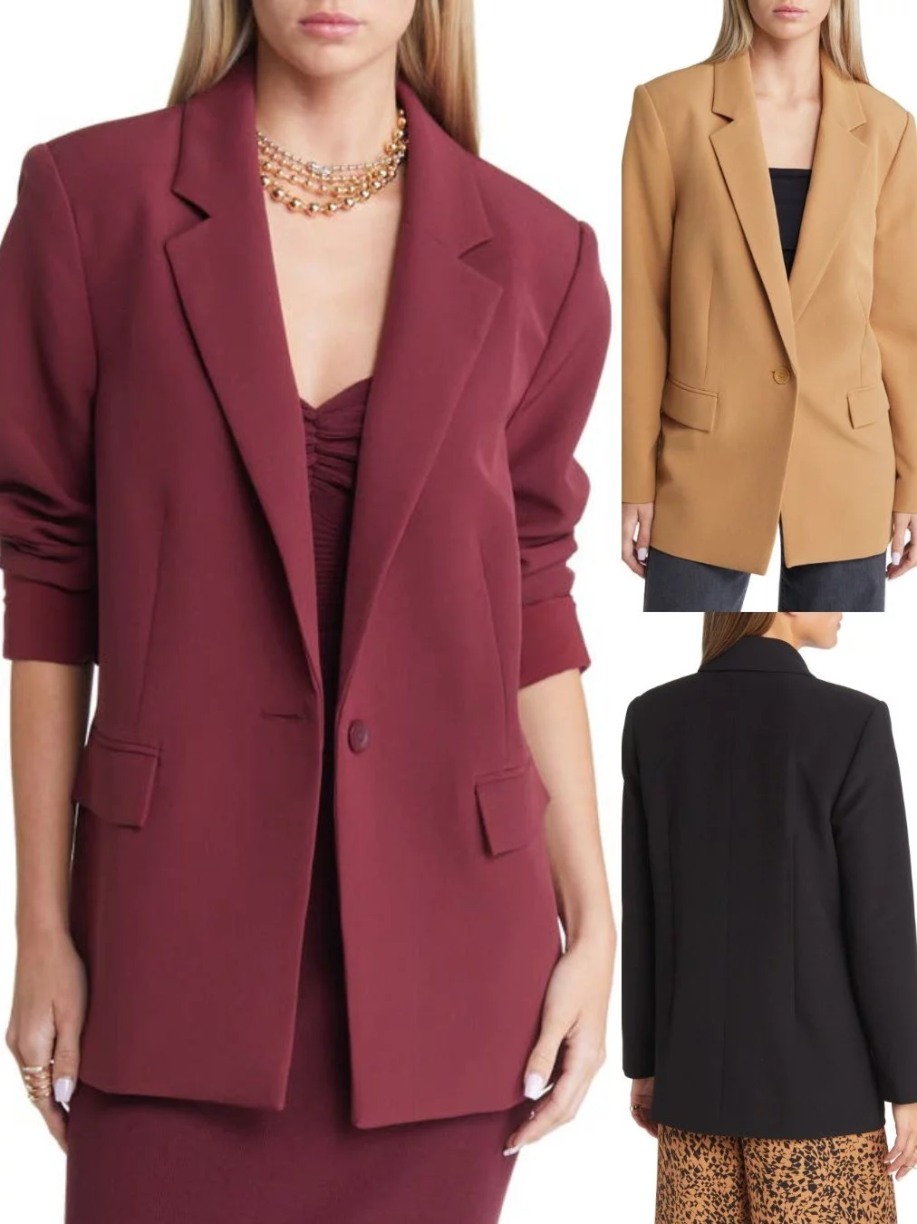Blazer Formal Wanita Kantoran OE Relaxed Fit Oversize Blazer - 8720
