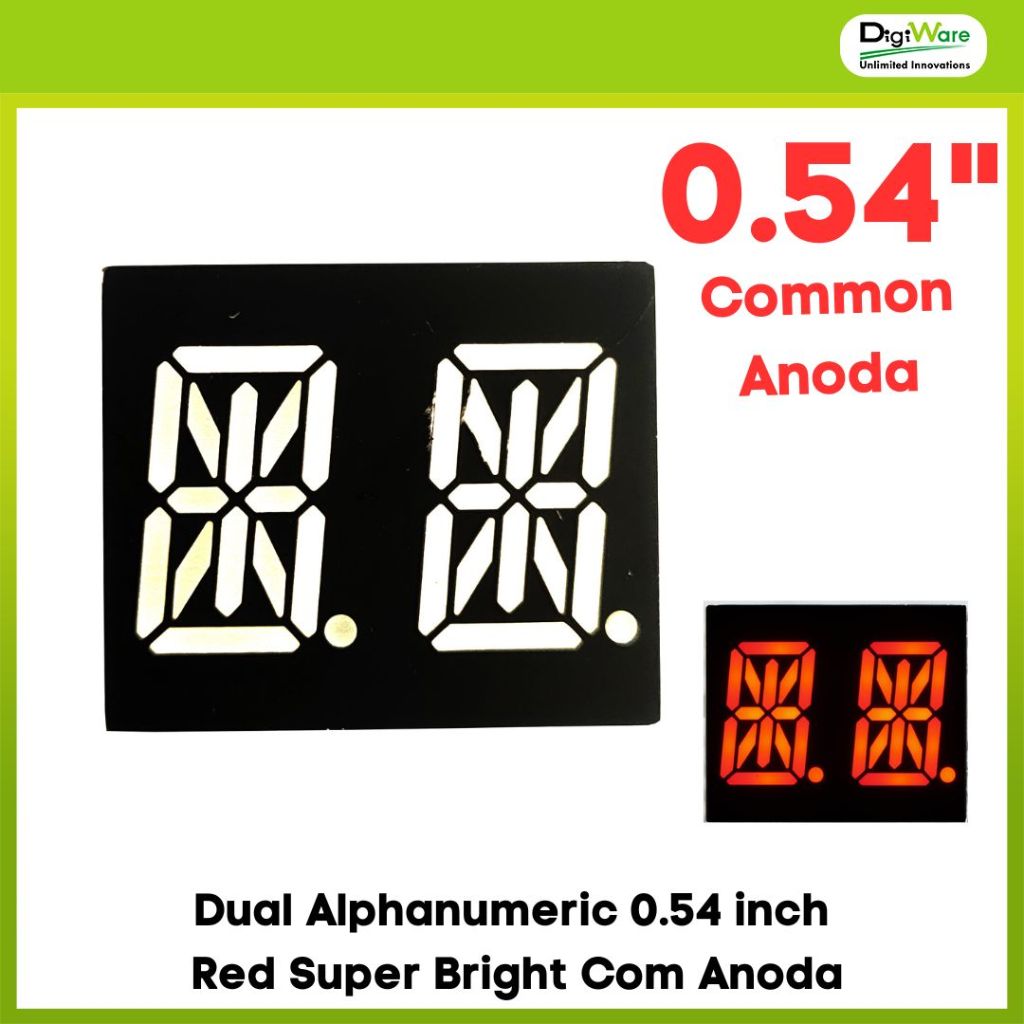 Jual Dual Alphanumeric 0.54 Inch Red Super Bright Com Anoda | Shopee ...