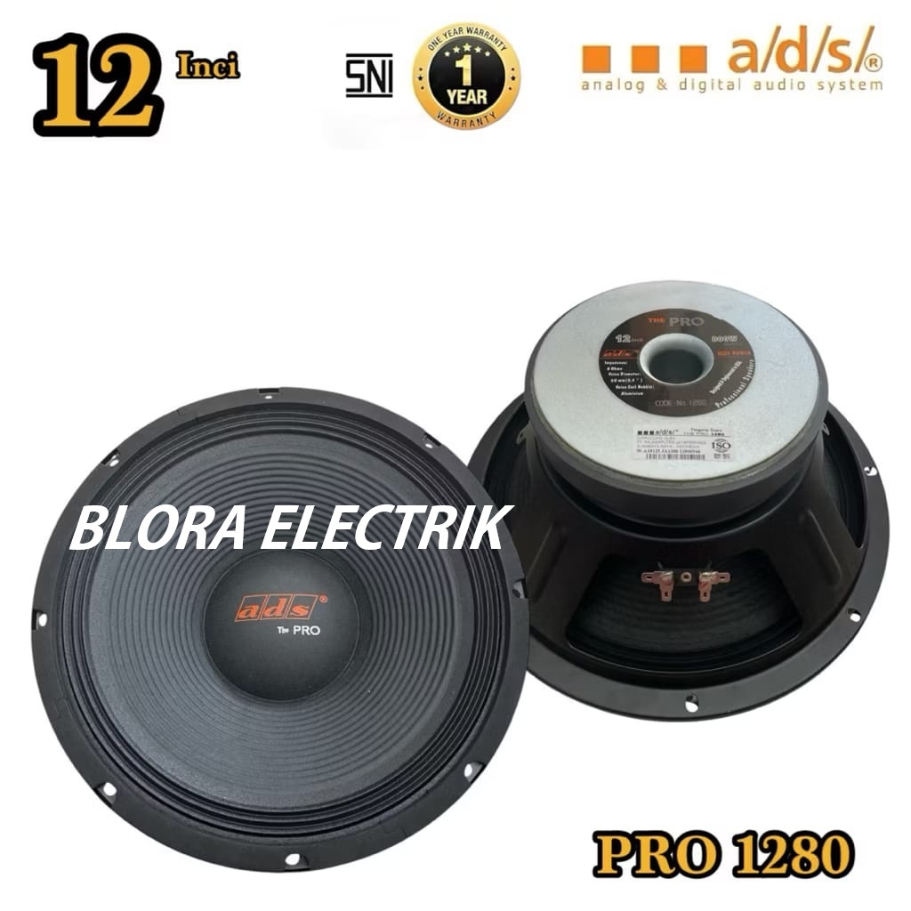 Jual Speaker ADS PRO-1280 komponen speaker full range 12 inch