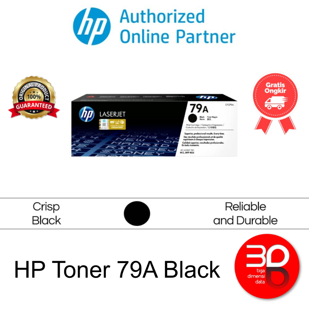 HP Toner 79A Black LaserJet Cartridge Original [CF279A]
