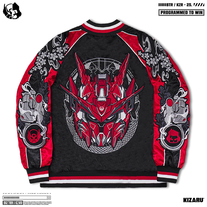 KIZARU X BIGETRON Jaket Sukajan Hitam Inferno - Gaya Trendy dan Nyaman untuk Penampilan Keren!
