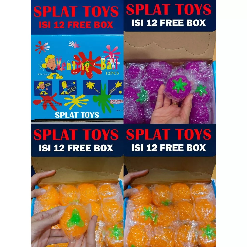 Jual (FS) FREE BOX ISI 12 - MAINAN SPLAT TOYS ISI 12- MAINAN VIRAL ...