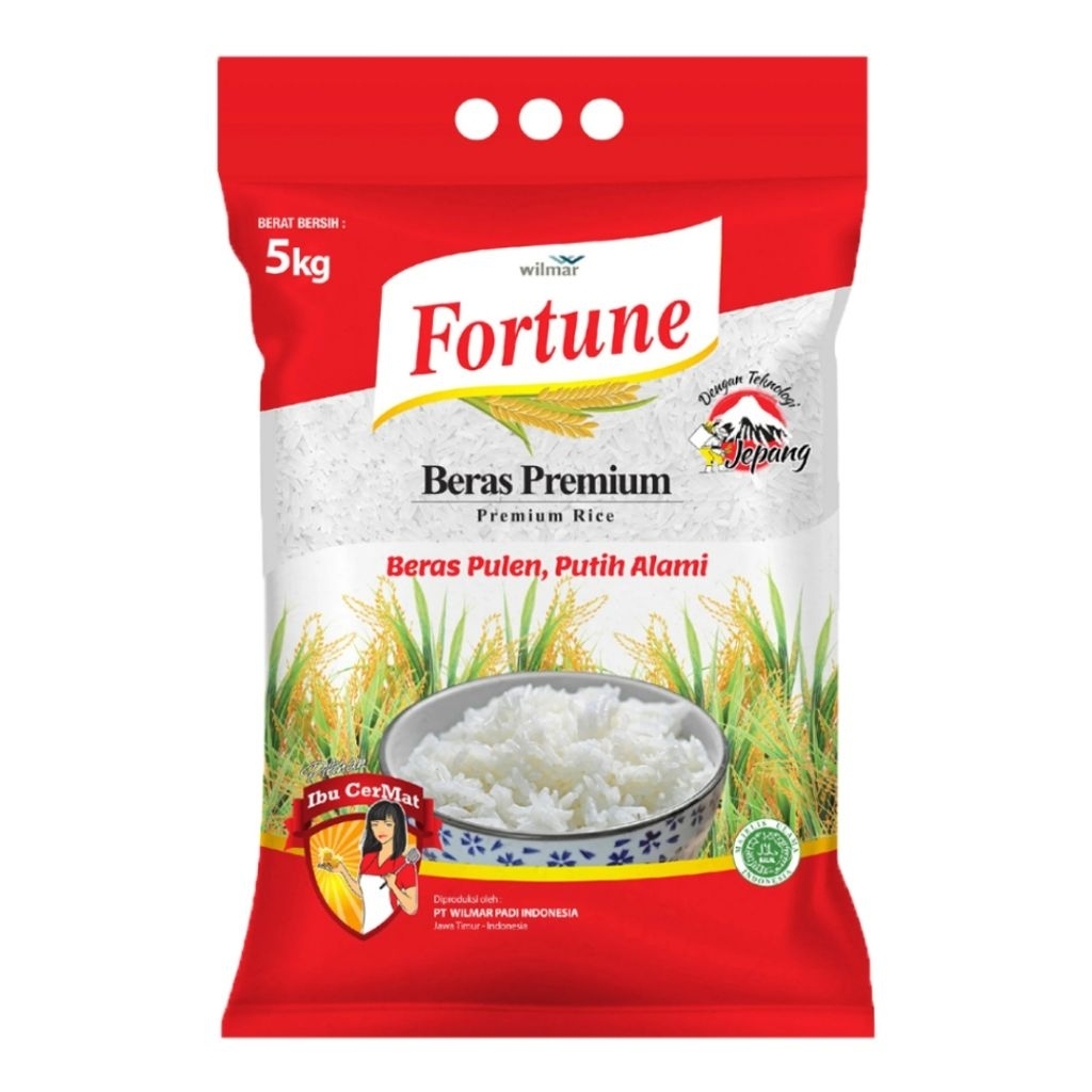 Jual Fortune Beras Pulen Premium Rice 5 kg | Shopee Indonesia