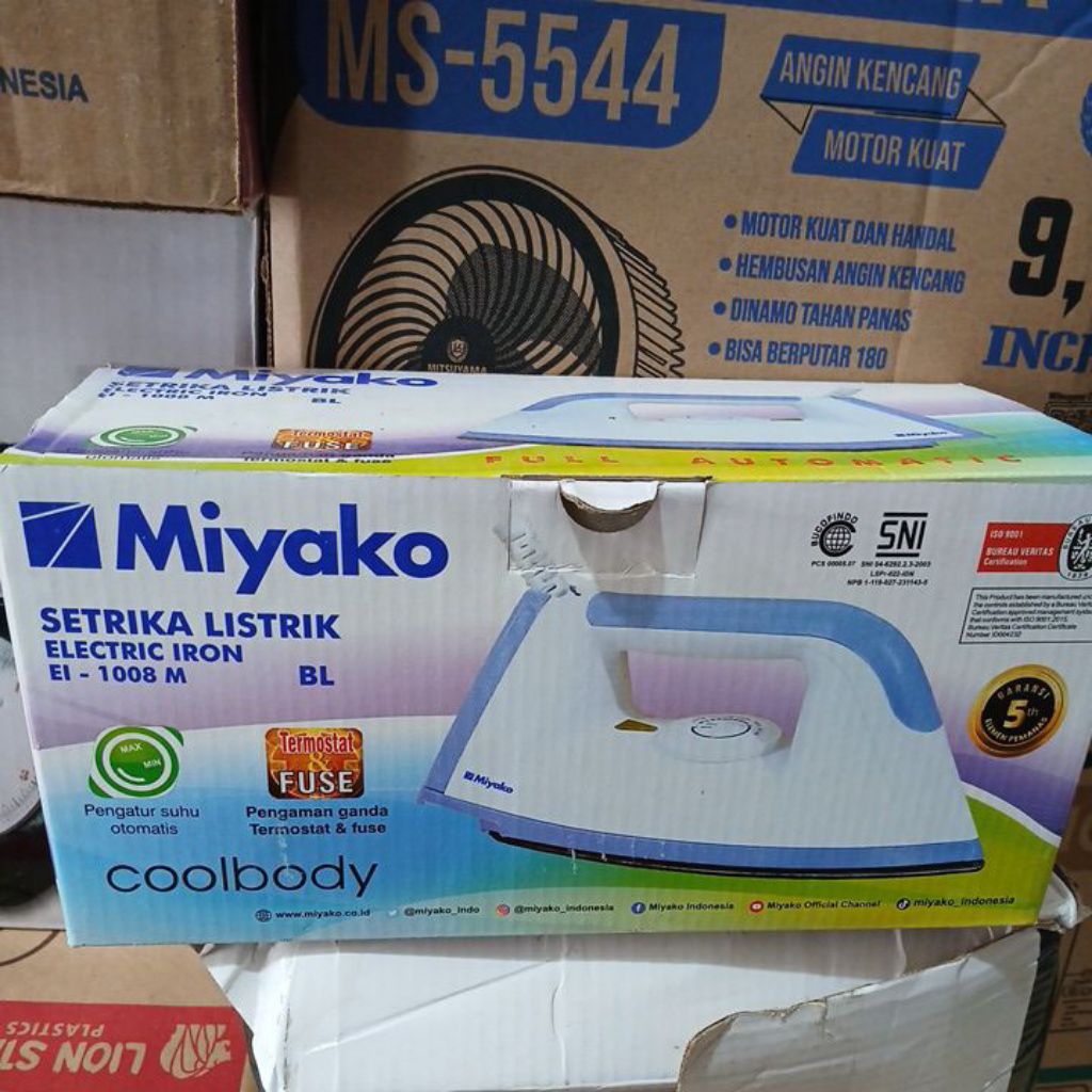 Jual Setrika Listrik Miyako El-1008M/Gosokan MIYAKO ORIGINAL SNI ...