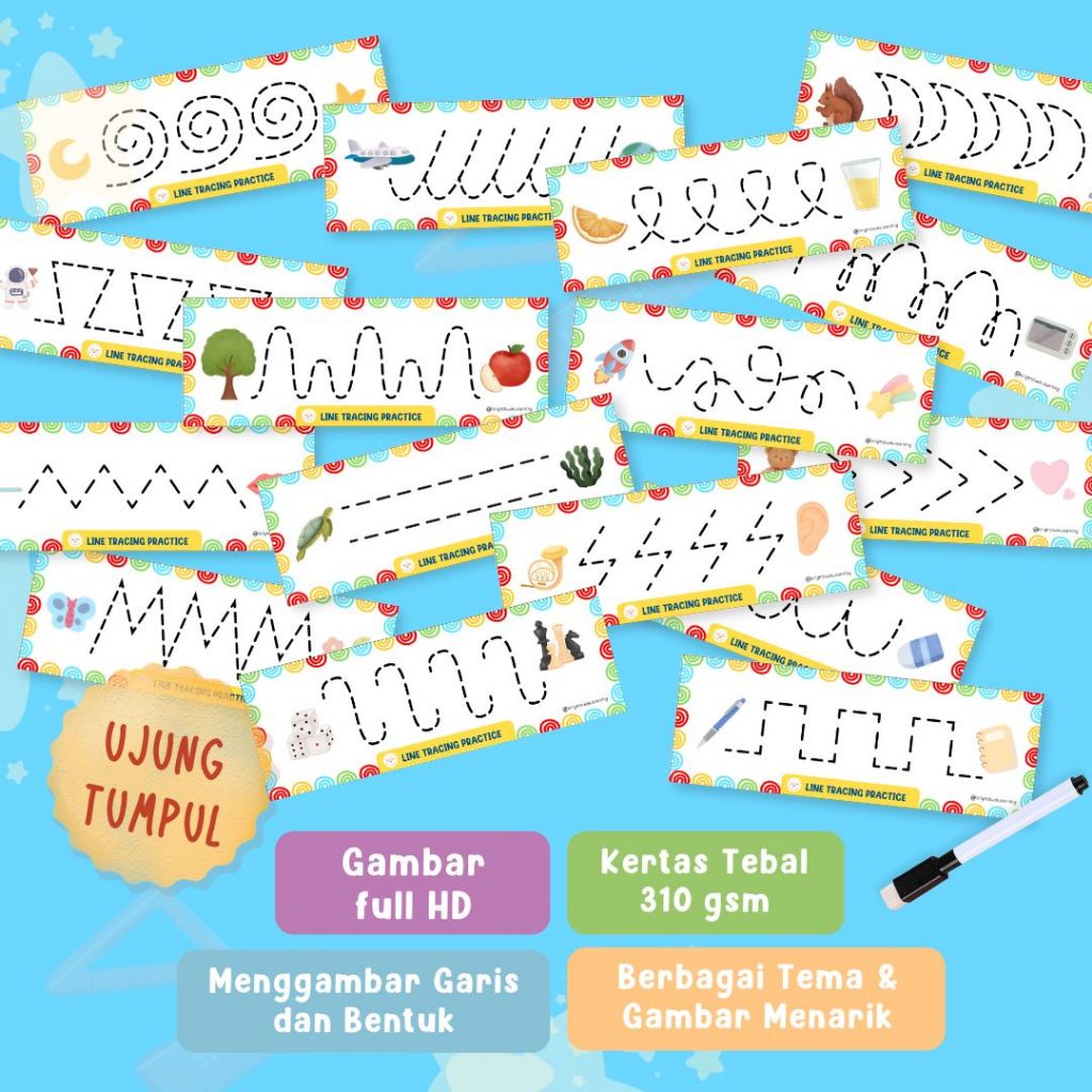 Jual Aktivitas Menulis Anak | Lines Tracing Activity | MAINAN ANAK ...
