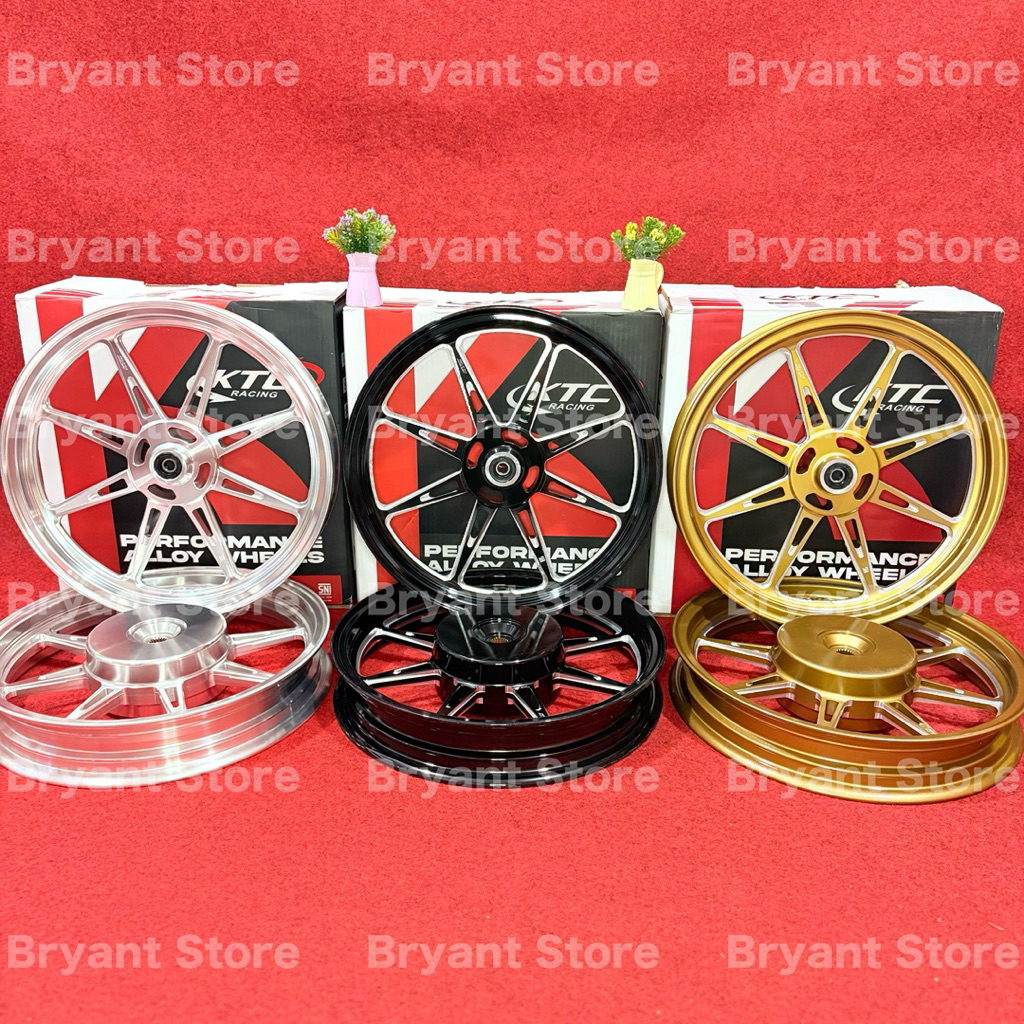 Jual VELG KTC RACING ORIGINAL HYPERCHROME TWO TONE CNC RING 14 ALLOY ...