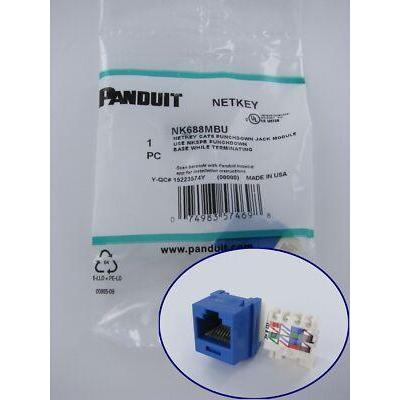 Jual PANDUIT NETKEY NK688MBU , Modular Jack Cat.6 Rj45 Cat6 Blue ...