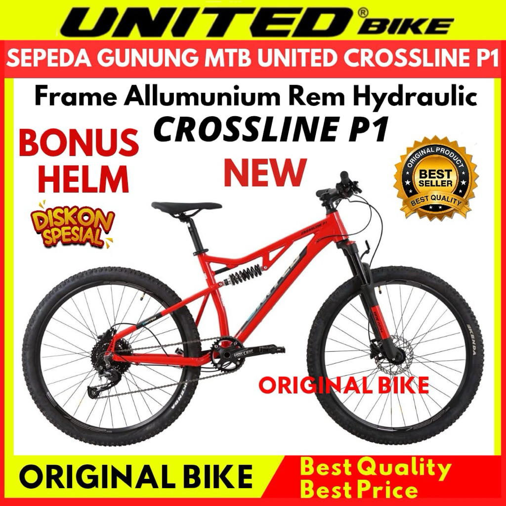 Jual Sepeda Gunung MTB 27,5 UNITED BROWNHILLS T2 CROSSLINE P1
