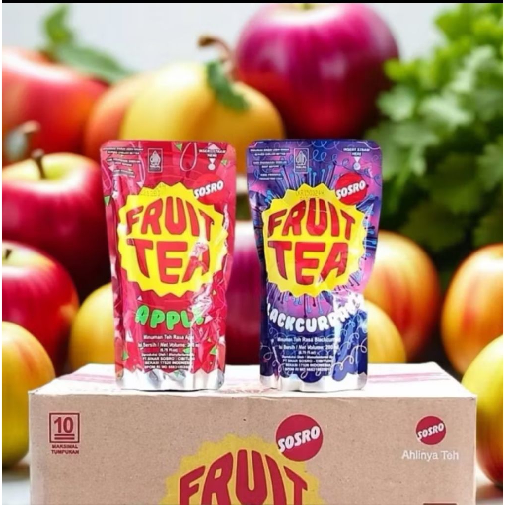 Jual FRUIT TEA APEL/BLACK CURRENT 1 DUS ISI 24 PCS (Bisa Kirim Luar ...