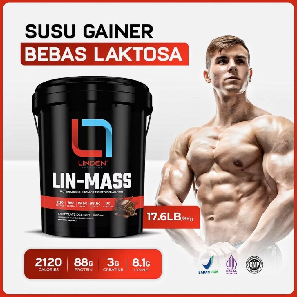 Jual Linden Lin Mass 17,6 Lbs 8 kg - susu gainer penambah berat gain bb ...