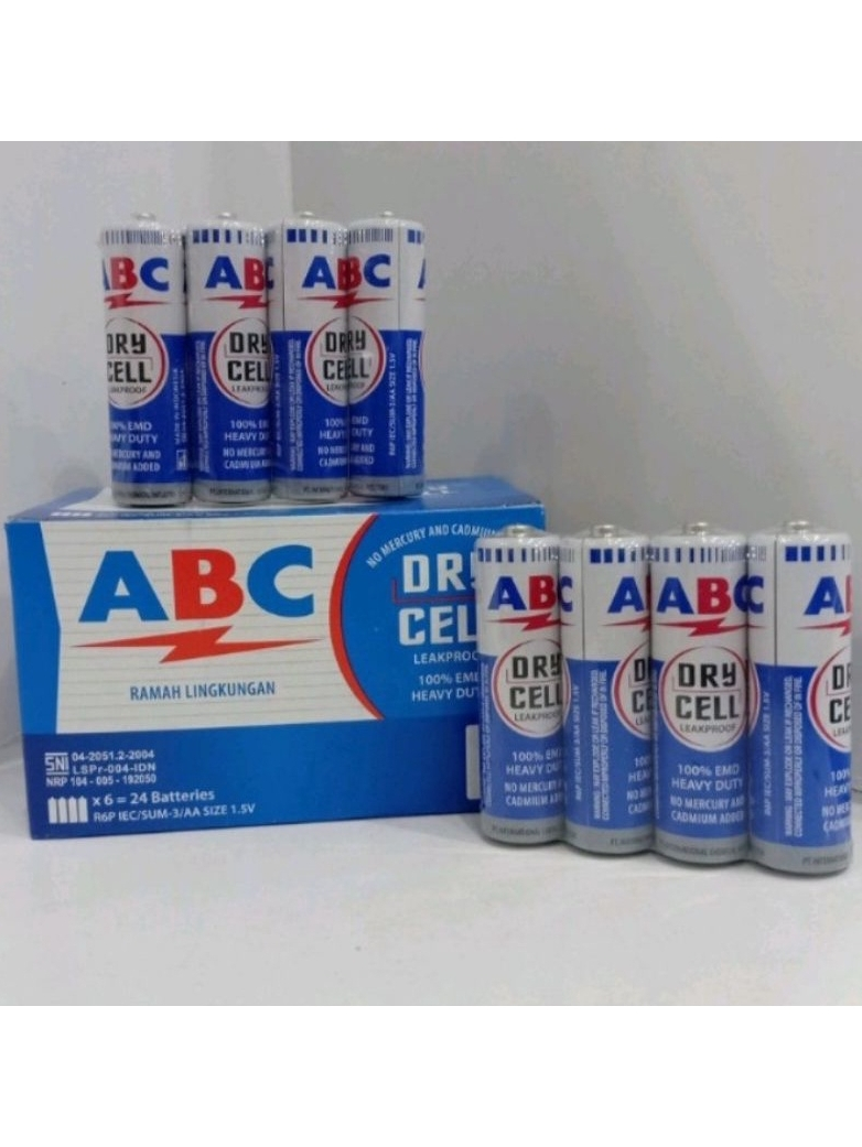 Jual Battery ABC Biru AA/R6 isi 24 Pcs | Shopee Indonesia