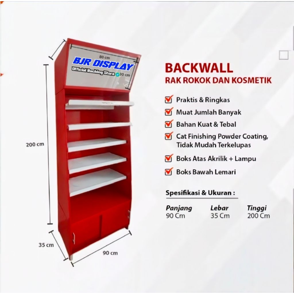 Jual rak backwall minimarket. rak rokok display kasir murah 5susun ...
